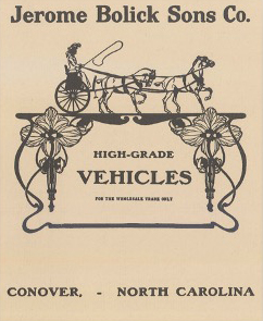 Jerome Bolick & Sons Co. logo with horse and buggy